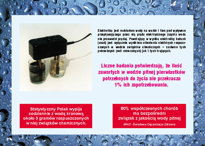 Koagulator elektrolityczny (elektroliza w szklance wody).